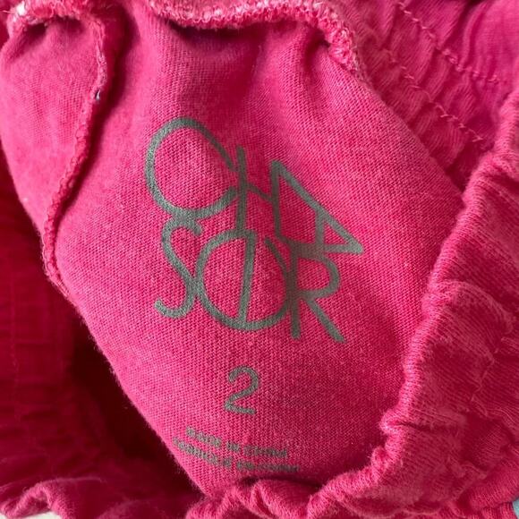 Chaser Girls Pink Leopard Drew Top And Short Set Size 2 - Picture 11 of 12